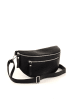 Lucca Baldi Leren borstbuidel "Burano" zwart - (B)30 x (H)19 x (D)2 cm