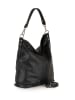 Lucca Baldi Leder-Schultertasche in Schwarz - (B)40 x (H)45 x (T)15 cm