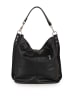 Lucca Baldi Leder-Schultertasche in Schwarz - (B)40 x (H)45 x (T)15 cm