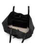 Lucca Baldi Leder-Schultertasche "Spoleto" in Schwarz - (B)34 x (H)28 x (T)14 cm