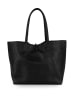 Lucca Baldi Leder-Schultertasche "Spoleto" in Schwarz - (B)34 x (H)28 x (T)14 cm