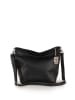 Lucca Baldi Leder-Schultertasche "Trapani" in Schwarz - (B)33 x (H)25 x (T)14 cm