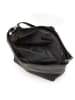 Lucca Baldi Leder-Schultertasche "Trapani" in Schwarz - (B)33 x (H)25 x (T)14 cm