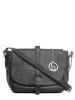 Lia Biassoni Leder-Umhängetasche "Mella" in Schwarz - (B)24 x (H)20 x (T)10 cm