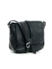 Lia Biassoni Leder-Umhängetasche "Mella" in Schwarz - (B)24 x (H)20 x (T)10 cm