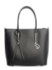 Lia Biassoni Leder-Schultertasche "Mallero" in Schwarz - (B)32 x (H)30 x (T)12 cm