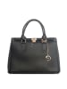 Lia Biassoni Leder-Henkeltasche "Nure" in Schwarz - (B)36 x (H)28 x (T)18 cm