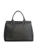 Lia Biassoni Leder-Henkeltasche "Nure" in Schwarz - (B)36 x (H)28 x (T)18 cm