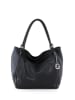 Lia Biassoni Leren schoudertas "Merula" zwart - (B)32 x (H)28 x (D)14 cm