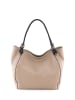 Lia Biassoni Leder-Schultertasche "Merula" in Beige - (B)32 x (H)28 x (T)14 cm
