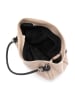 Lia Biassoni Leder-Schultertasche "Merula" in Beige - (B)32 x (H)28 x (T)14 cm