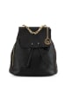 Lia Biassoni Leren rugzak "Imera" zwart - (B)30 x (H)32 x (D)12 cm