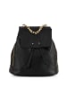 Lia Biassoni Leren rugzak "Imera" zwart - (B)30 x (H)32 x (D)12 cm