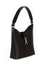 Lia Biassoni Leder-Schultertasche "Viverone" in Schwarz - (B)27 x (H)29 x (T)9 cm