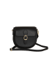 Lia Biassoni Leder-Umhängetasche "Accesa" in Schwarz - (B)24 x (H)18 x (T)12 cm