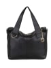 Lia Biassoni Leren schoudertas "Calabritto" zwart - (B)37 x (H)29 x (D)12 cm