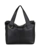 Lia Biassoni Leder-Schultertasche "Calabritto" in Schwarz - (B)37 x (H)29 x (T)12 cm