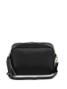 Anna Morellini Leder-Umhängetasche "Berta" in Schwarz - (B)28 x (H)20 x (T)10 cm