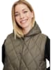 AMBER & JUNE Doorgestikte bodywarmer kaki