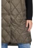 AMBER & JUNE Doorgestikte bodywarmer kaki