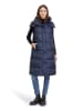 AMBER & JUNE Doorgestikte bodywarmer donkerblauw
