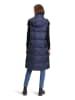 AMBER & JUNE Doorgestikte bodywarmer donkerblauw