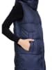 AMBER & JUNE Doorgestikte bodywarmer donkerblauw