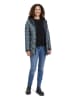 AMBER & JUNE Doorgestikte jas blauw