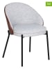 House Nordic 2-delige set: eetkamerstoelen lichtgrijs/bruin - (B)55 x (H)74 x (D)53,5 cm