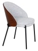 House Nordic 2-delige set: eetkamerstoelen lichtgrijs/bruin - (B)55 x (H)74 x (D)53,5 cm