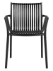House Nordic 2-delige set: tuinstoelen zwart - (B)59,5 x (H)82,5 x (D)56,5 cm