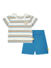 Steiff 2-delige outfit blauw/crème/meerkleurig