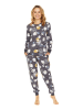 Doctor Nap Pyjama in Grau/ Gelb