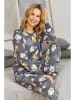 Doctor Nap Pyjama in Grau/ Gelb