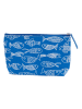 Overbeck and Friends Kosmetiktasche "Crazy Fish" in Blau - (B)26 x (H)15 x (T)5 cm