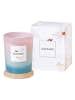 AVA & MAY Duftkerze "Bora Bora" in Hellblau/ Rosa - 180 g