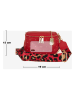 Anna Morellini Leder-Umhängetasche "Domenica" in Rot - (B)19 x (H)15 x (T)8 cm