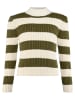 Blue Effect Pullover in Creme/ Khaki