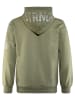 Blue Effect Hoodie in Khaki