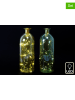 SiL Interiors 2er-Set: Dekoleuchten "Bottle" in Ohne Farbe - (H)26 x Ø 9 cm