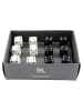 SiL Interiors 4-delige set: dobbelspellen zwart/wit