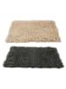 SiL Interiors 2er-Set: Teppiche "Fluffy" in Beige/ Grau - (L)90 x (B)60 cm