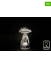 SiL Interiors 2er-Set: Dekoleuchten "Mushroom" in Silber - (H)14 cm