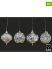 SiL Interiors 4er-Set: Dekoleuchten in Silber - Ø 20 cm