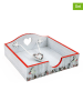 SiL Interiors 2er-Set: Serviettenhalter in Grau/ Rot - (B)18,5 x (H)18,5 x (T)7 cm