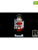 SiL Interiors 2-delige set: decoratieve lampen "Nussknacker" rood/wit - (H)26 cm
