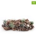 SiL Interiors 2-delige set: theelichthouders groen/bruin - (B)32 x (H)8 x (D)15 cm