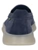 Bugatti Leder-Slipper in Blau/ Creme