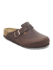 Birkenstock Leren clogs "Boston" bruin