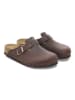 Birkenstock Leren clogs "Boston" bruin